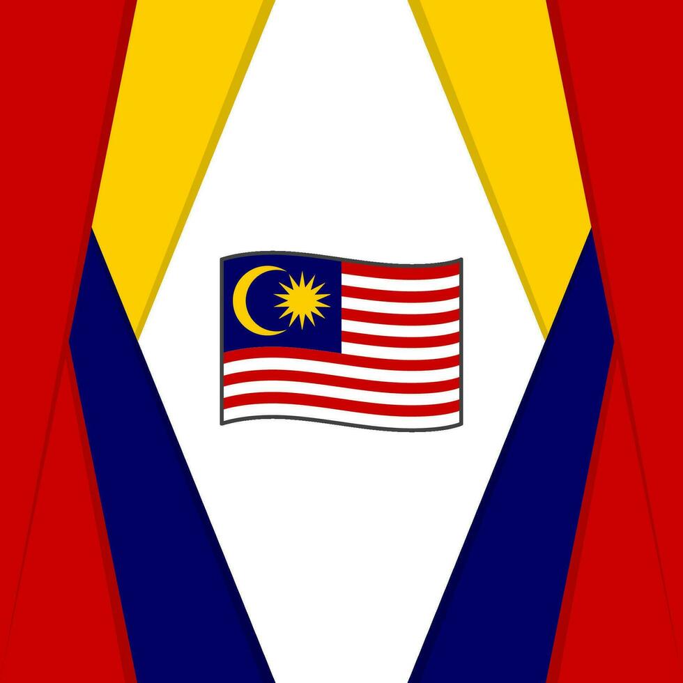 Malaysia Flag Abstract Background Design Template. Malaysia Independence Day Banner Social Media Post. Malaysia Background vector