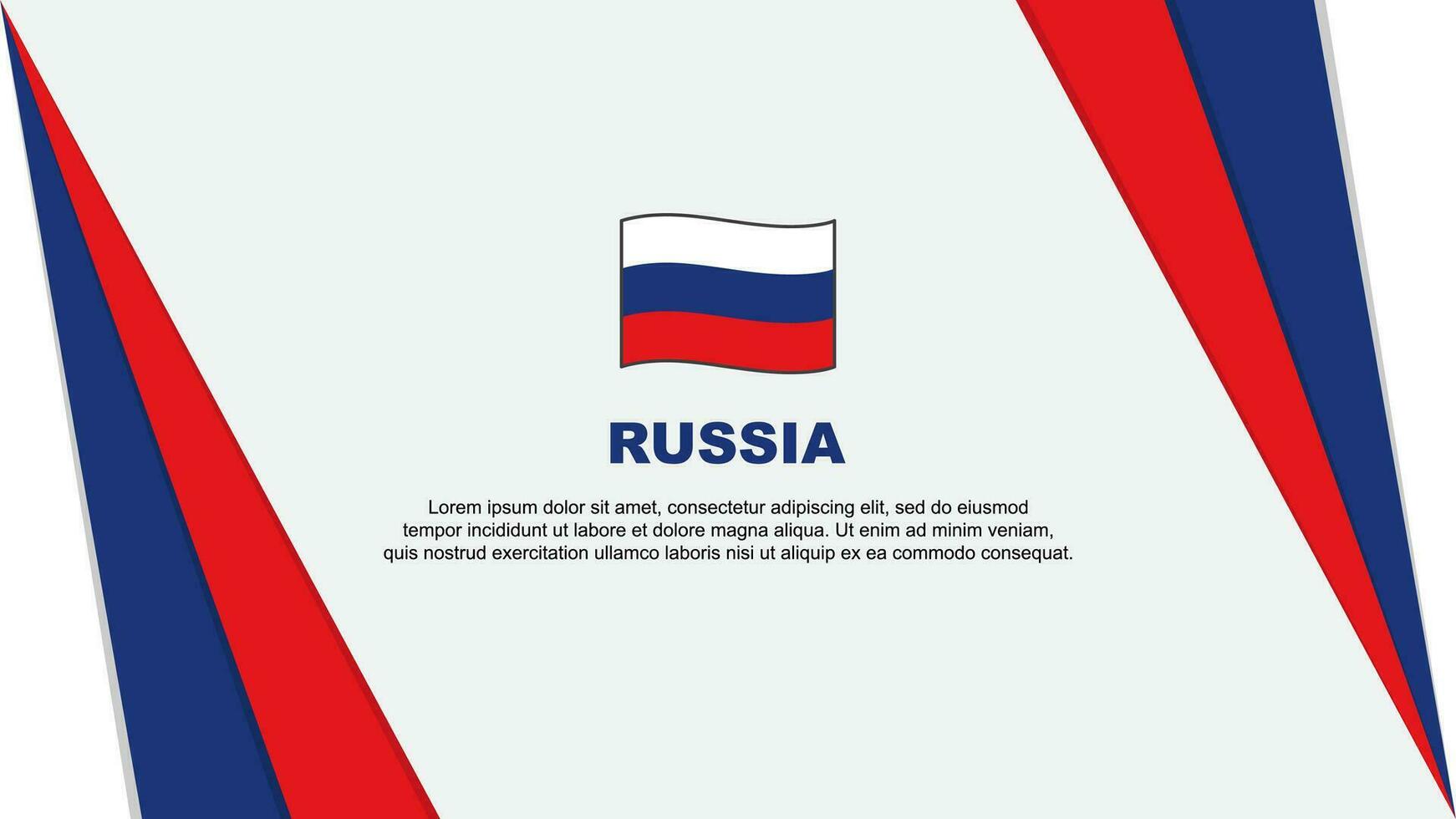 Russia Flag Abstract Background Design Template. Russia Independence Day Banner Cartoon Vector Illustration. Russia Flag