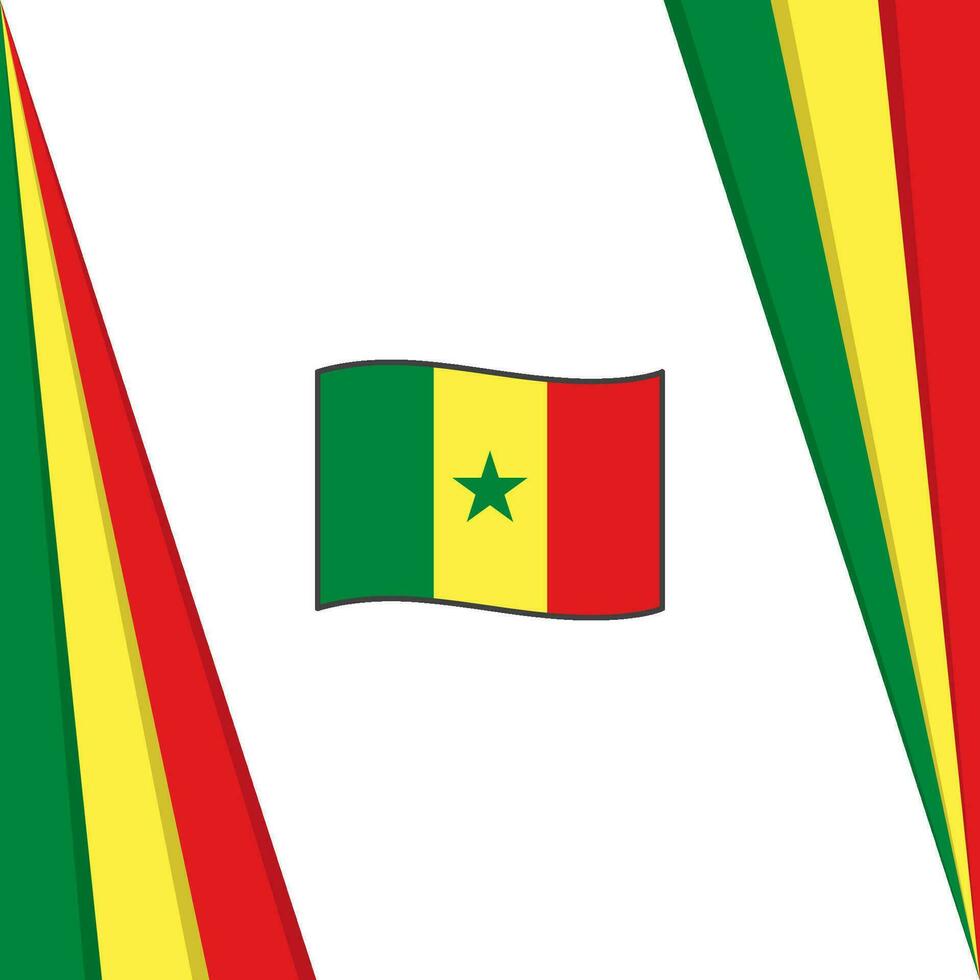 Senegal Flag Abstract Background Design Template. Senegal Independence Day Banner Social Media Post. Senegal Flag vector