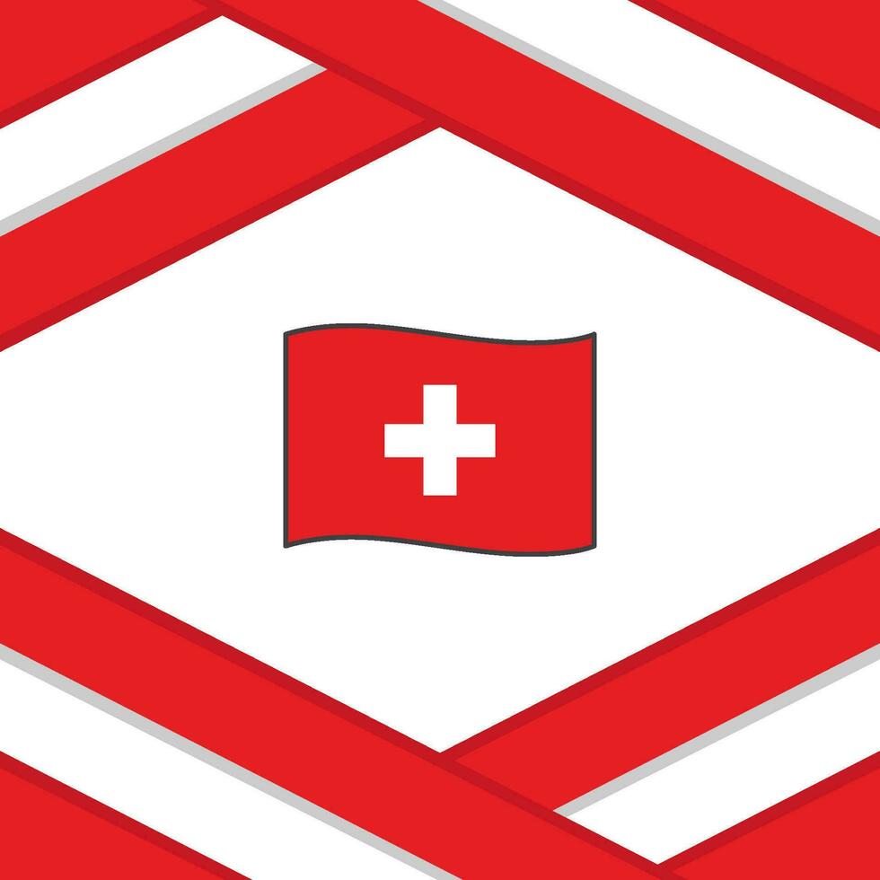 Switzerland Flag Abstract Background Design Template. Switzerland Independence Day Banner Social Media Post. Switzerland Template vector