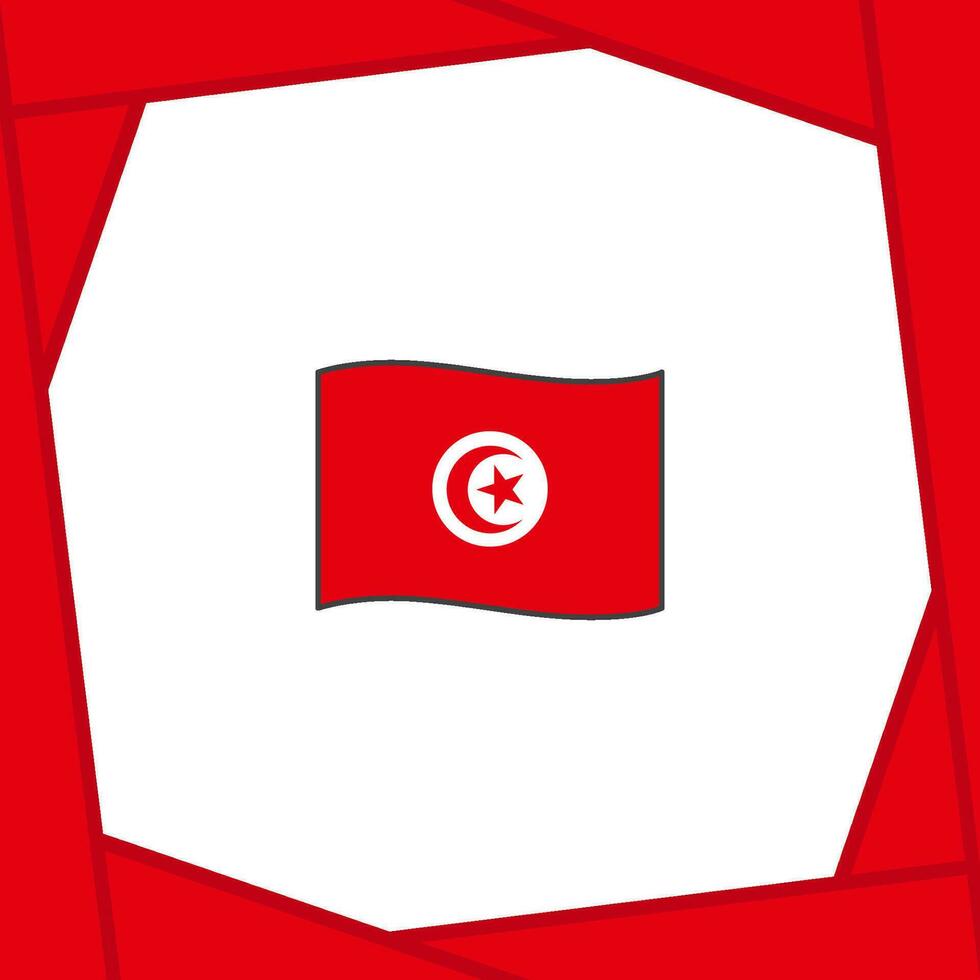 Tunisia Flag Abstract Background Design Template. Tunisia Independence Day Banner Social Media Post. Tunisia Banner vector