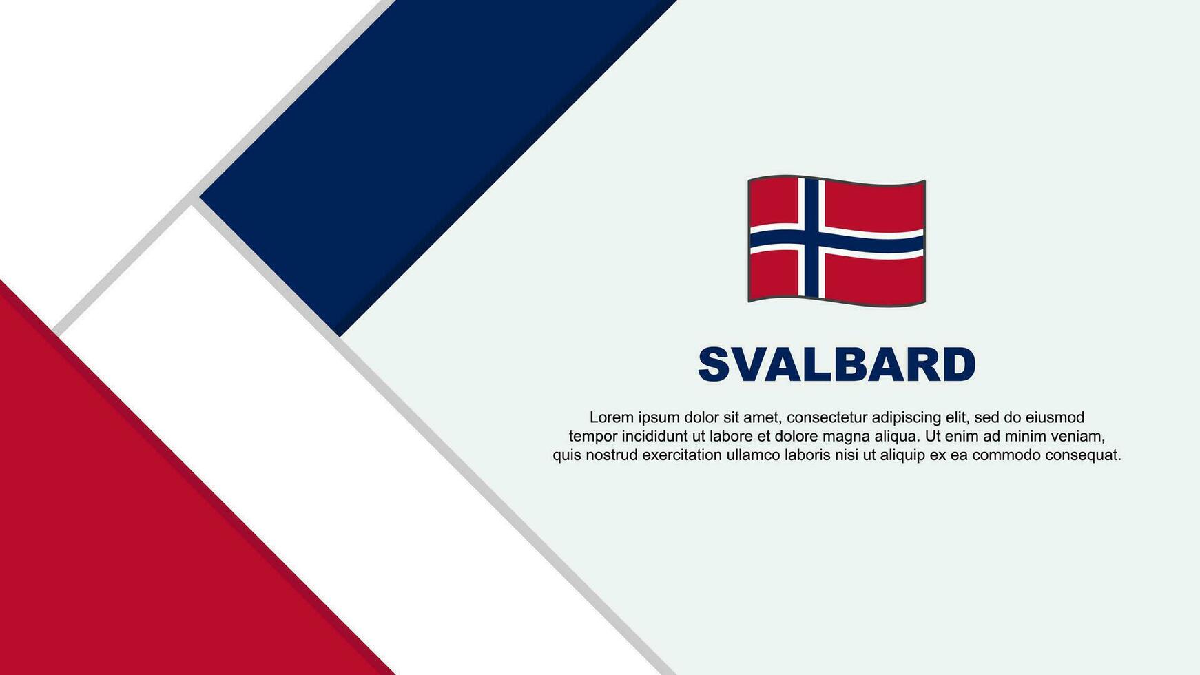 Svalbard Flag Abstract Background Design Template. Svalbard Independence Day Banner Cartoon Vector Illustration. Svalbard Illustration