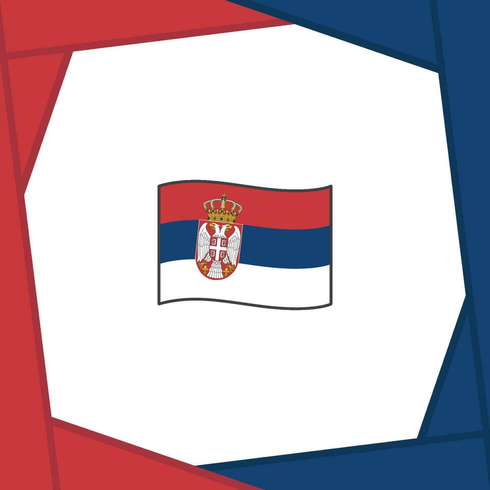 Serbia Flag Abstract Background Design Template. Serbia Independence Day Banner Social Media Post. Serbia Independence Day vector