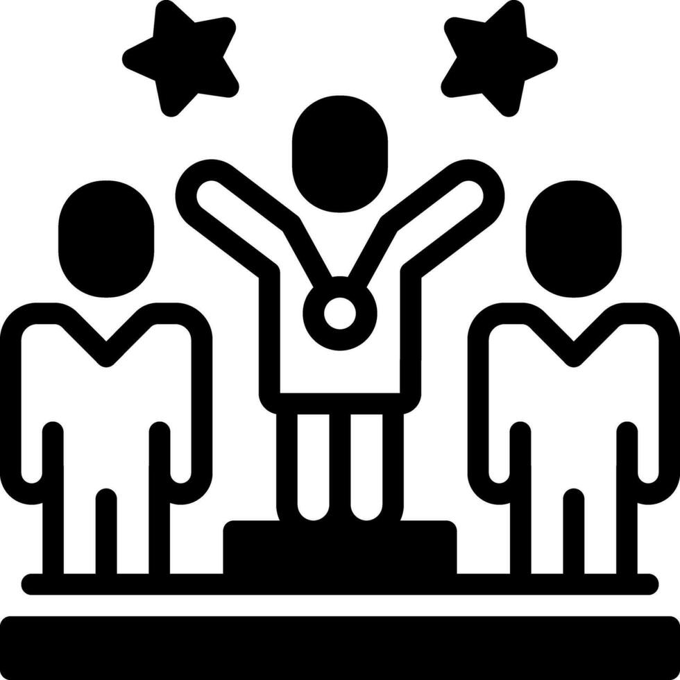 solid icon for proud vector