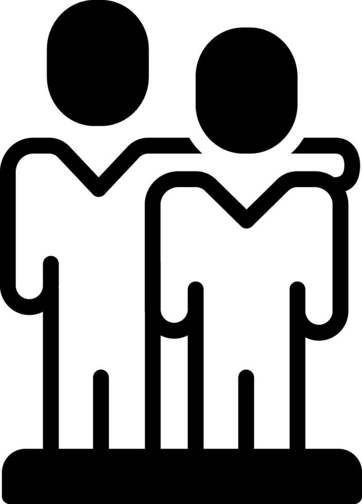solid icon for convinced vector