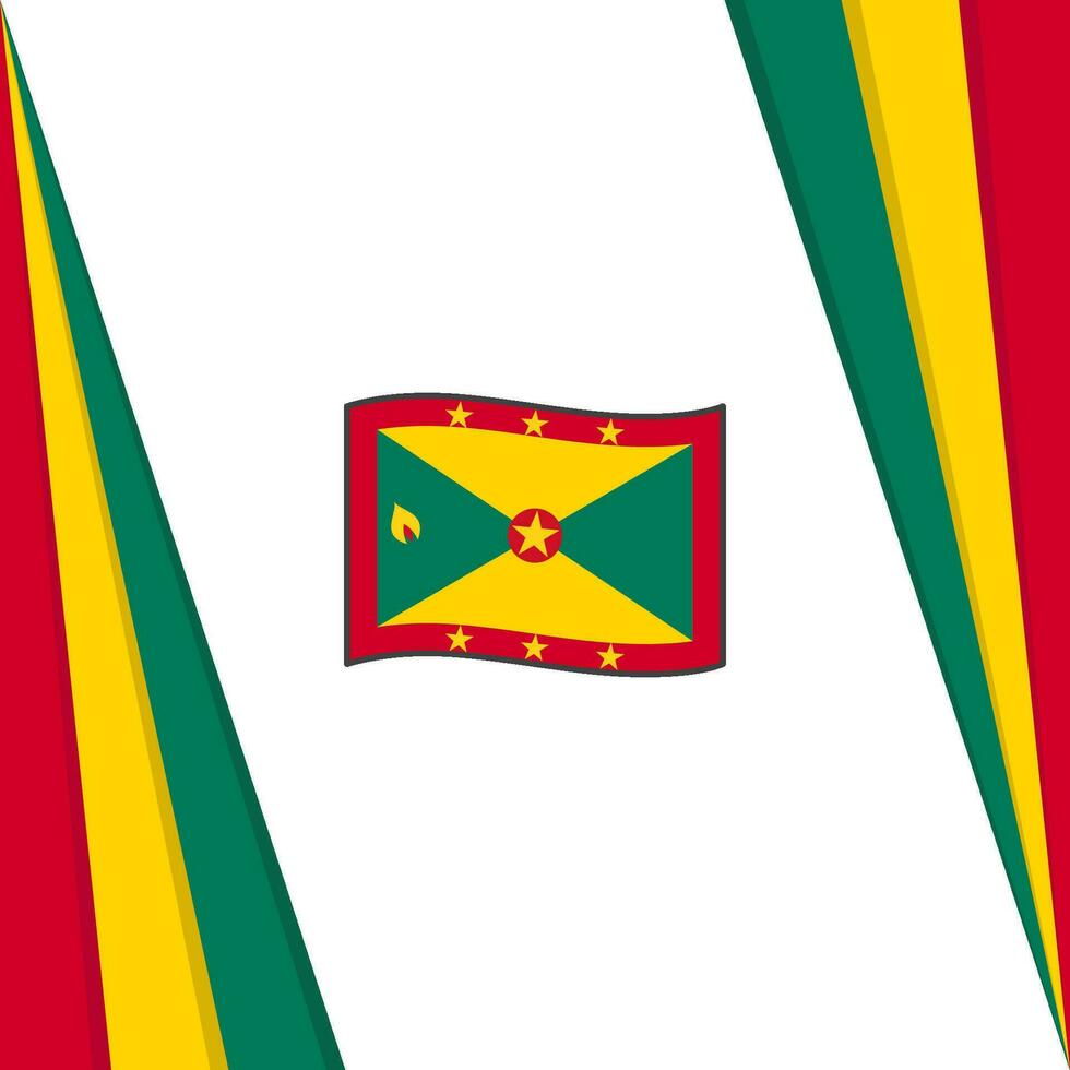 Grenada Flag Abstract Background Design Template. Grenada Independence Day Banner Social Media Post. Grenada Flag vector