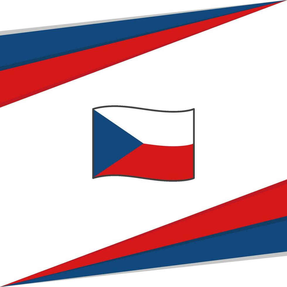 Czech Republic Flag Abstract Background Design Template. Czech Republic Independence Day Banner Social Media Post. Czech Republic Flag vector
