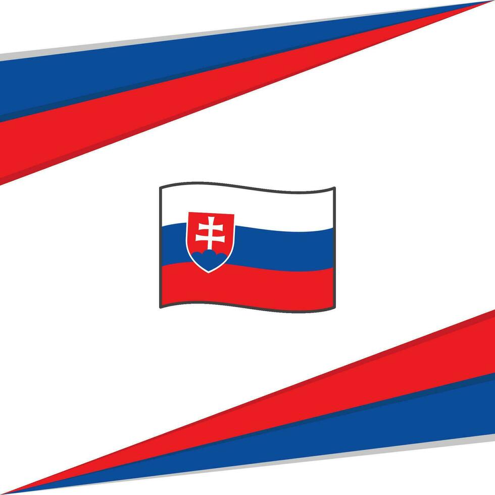 Slovakia Flag Abstract Background Design Template. Slovakia Independence Day Banner Social Media Post. Slovakia Flag vector