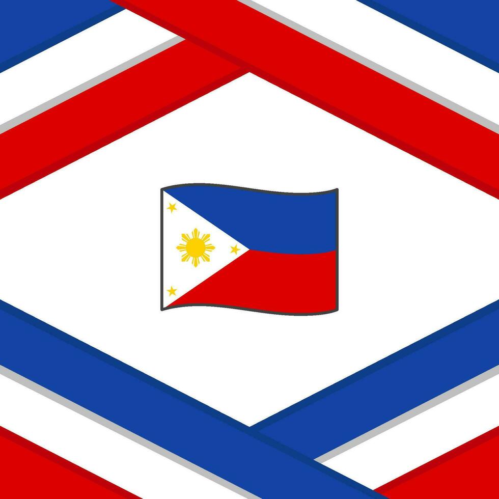 Philippines Flag Abstract Background Design Template. Philippines Independence Day Banner Social Media Post. Philippines Template vector