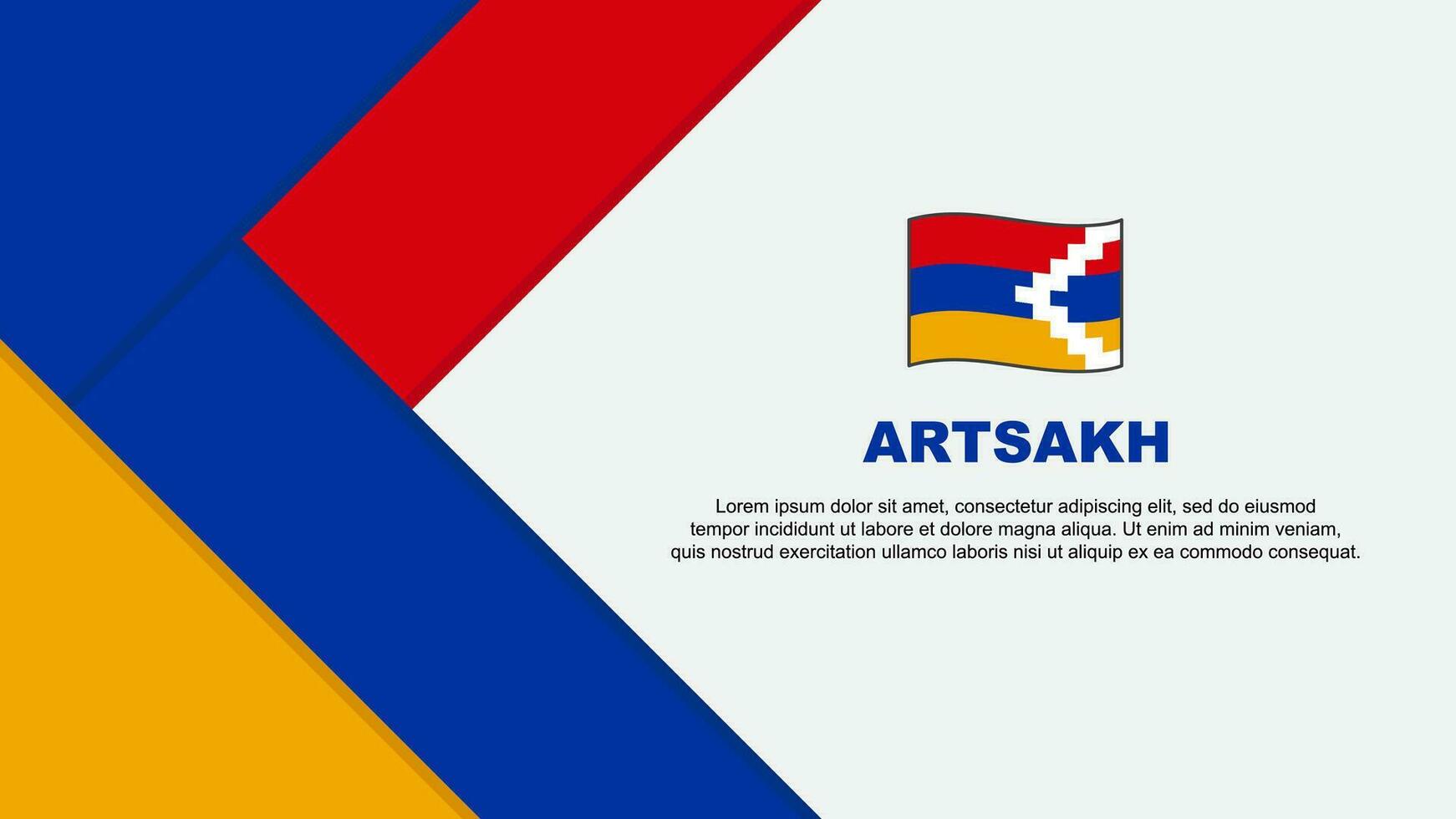 Artsakh Flag Abstract Background Design Template. Artsakh Independence Day Banner Cartoon Vector Illustration. Artsakh Illustration