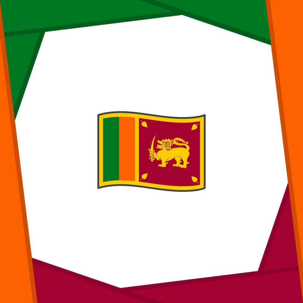 Sri Lanka Flag Abstract Background Design Template. Sri Lanka Independence Day Banner Social Media Post. Sri Lanka Independence Day vector