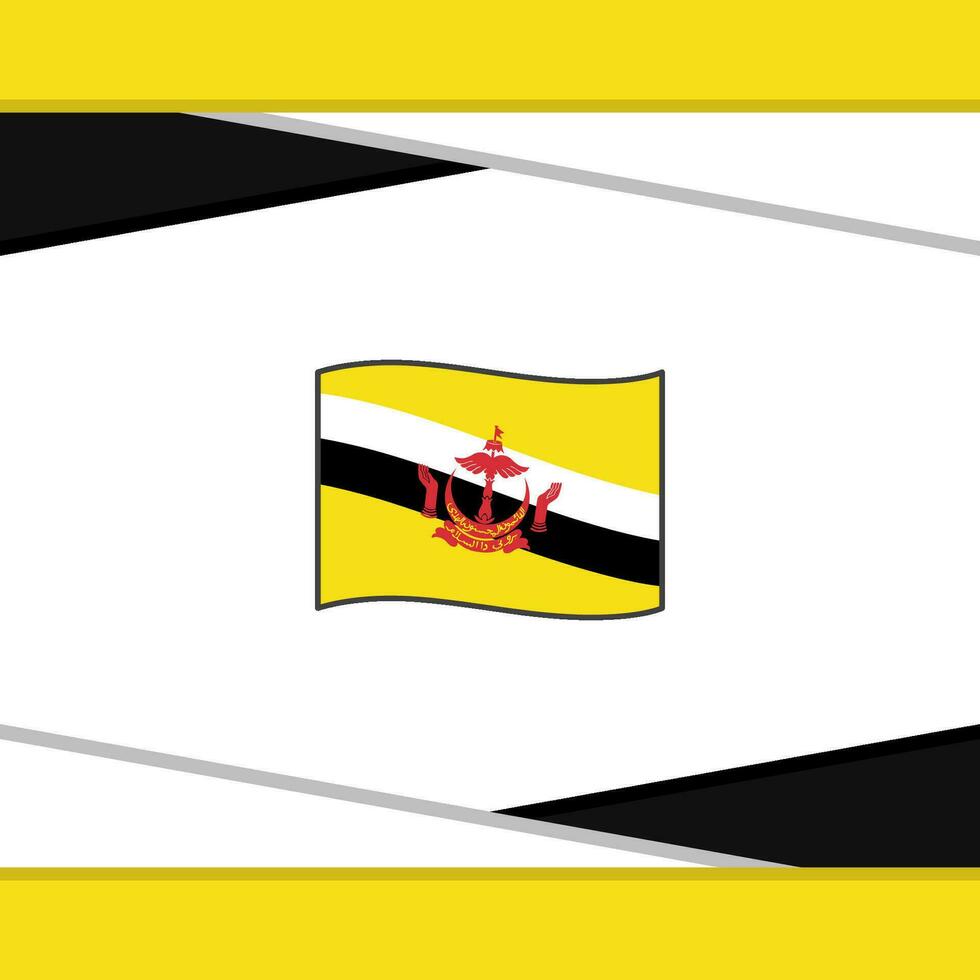 Brunei Flag Abstract Background Design Template. Brunei Independence Day Banner Social Media Post. Brunei Vector
