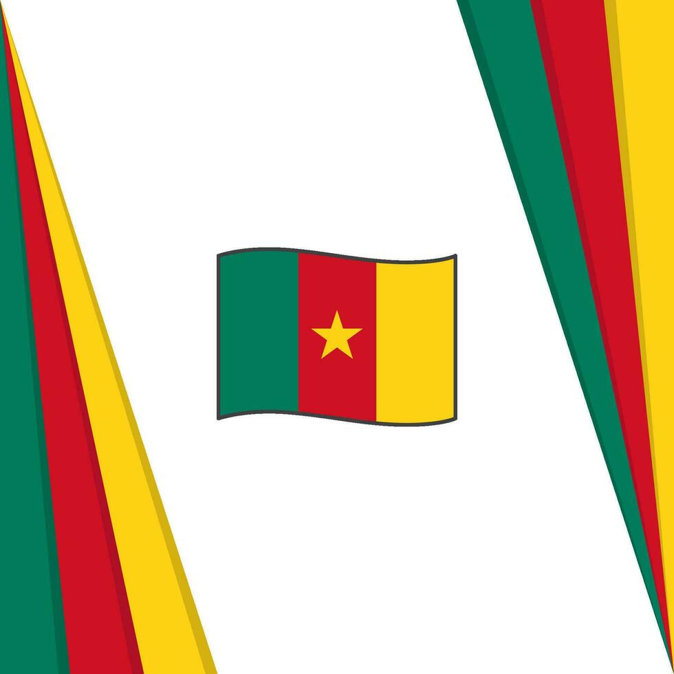 Cameroon Flag Abstract Background Design Template. Cameroon Independence Day Banner Social Media Post. Cameroon Flag vector