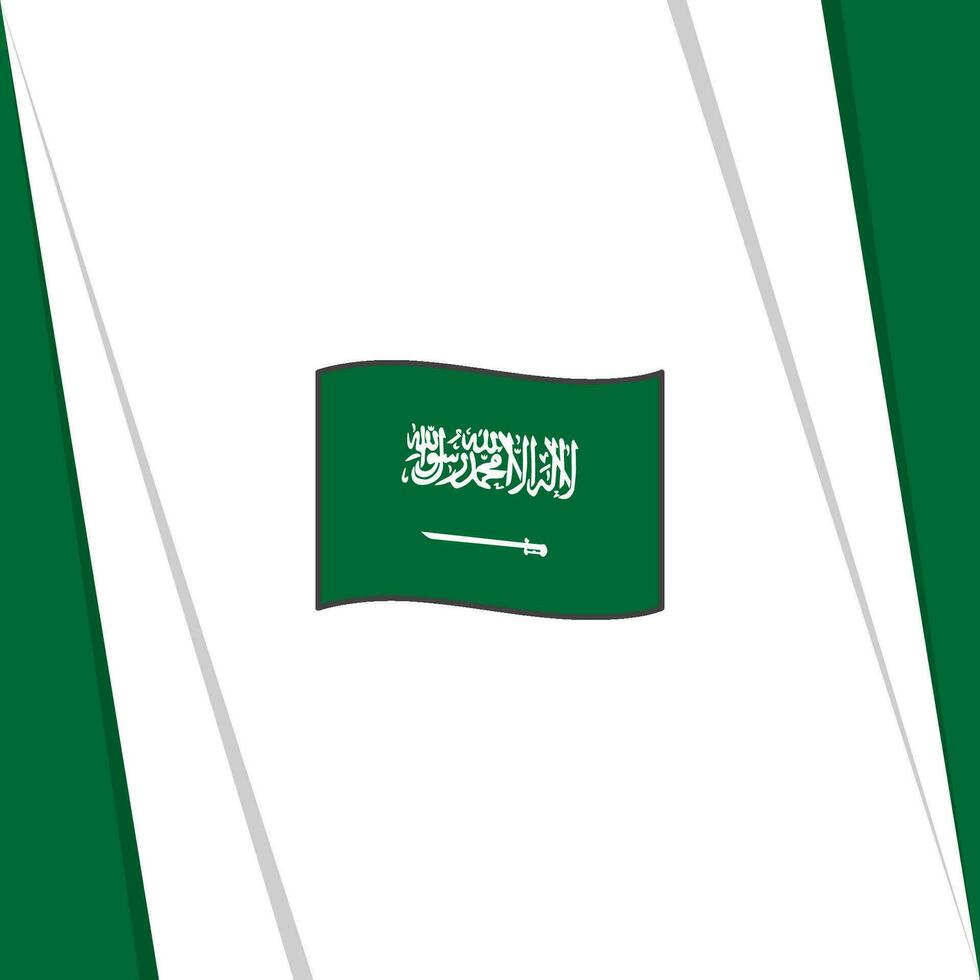 Saudi Arabia Flag Abstract Background Design Template. Saudi Arabia Independence Day Banner Social Media Post. Saudi Arabia Flag vector