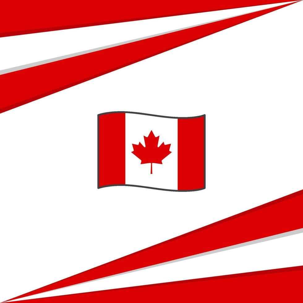 Canada Flag Abstract Background Design Template. Canada Independence Day Banner Social Media Post. Canada Design vector