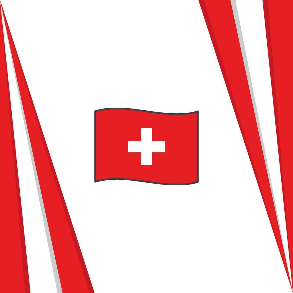 Switzerland Flag Abstract Background Design Template. Switzerland Independence Day Banner Social Media Post. Switzerland Flag vector