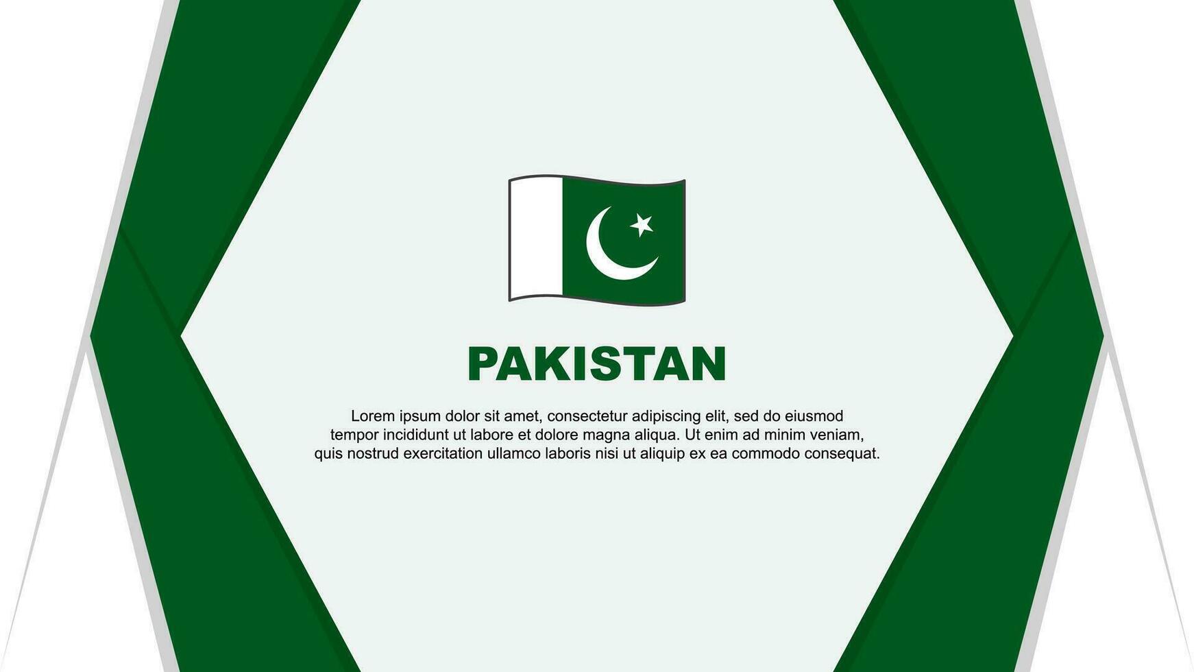 Pakistan Flag Abstract Background Design Template. Pakistan Independence Day Banner Cartoon Vector Illustration. Pakistan Background