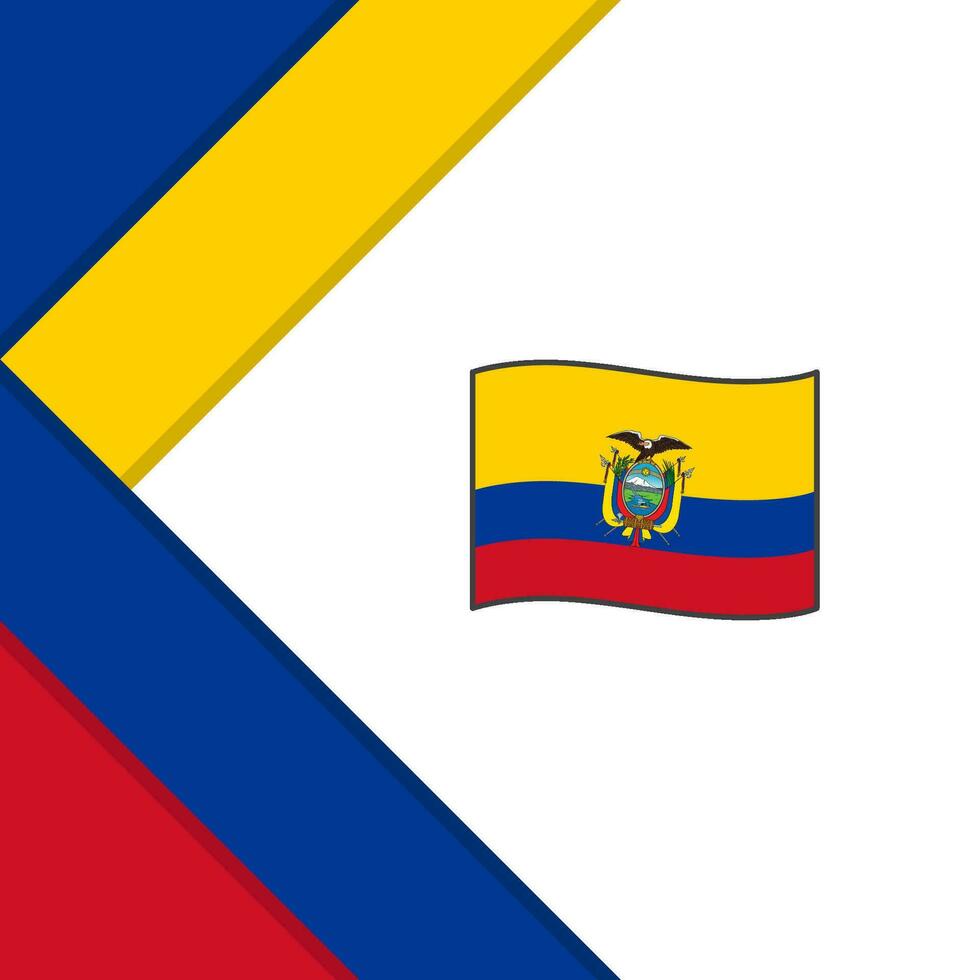 Ecuador Flag Abstract Background Design Template. Ecuador Independence Day Banner Social Media Post. Ecuador Illustration vector