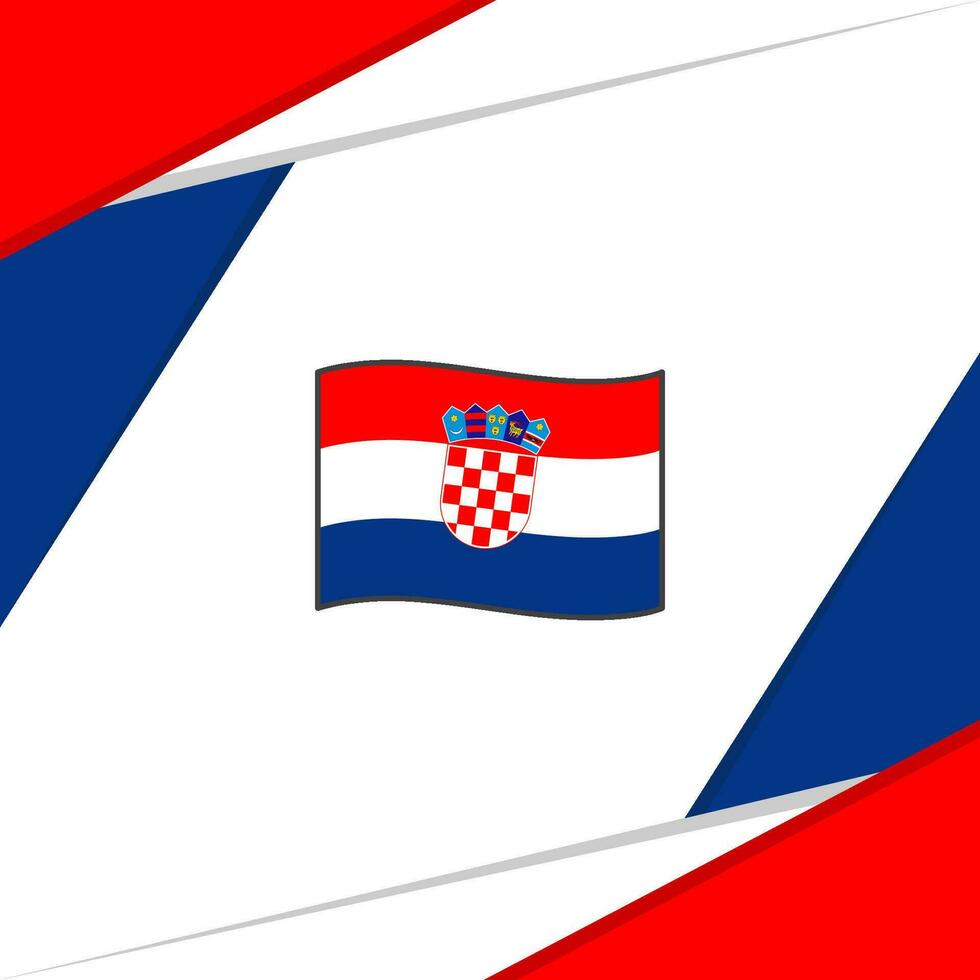 Croatia Flag Abstract Background Design Template. Croatia Independence Day Banner Social Media Post. Croatia vector