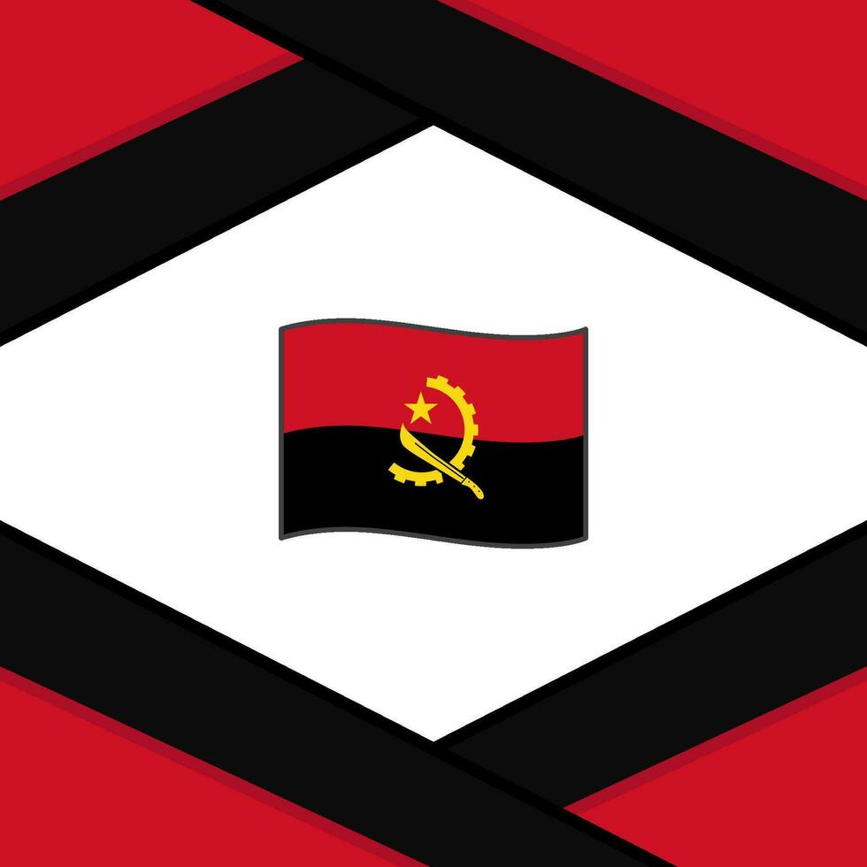 Angola Flag Abstract Background Design Template. Angola Independence Day Banner Social Media Post. Angola Template vector