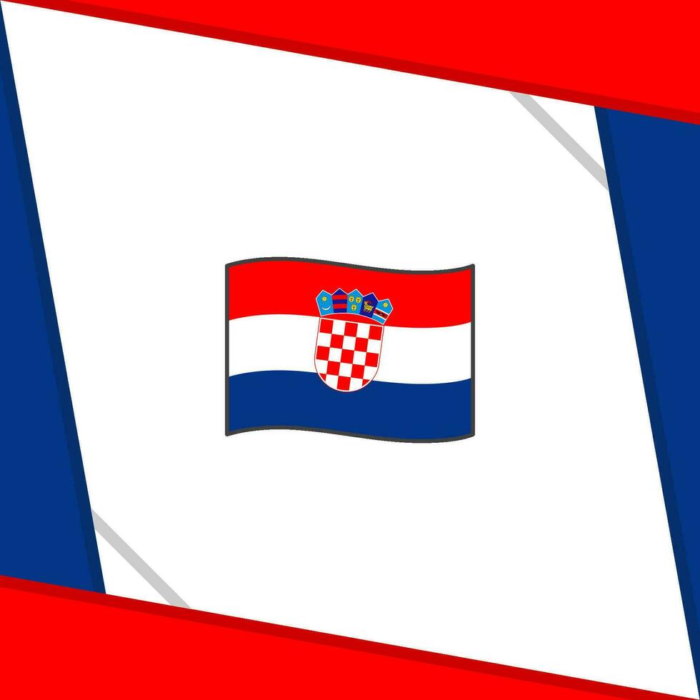 Croatia Flag Abstract Background Design Template. Croatia Independence Day Banner Social Media Post. Croatia Independence Day vector