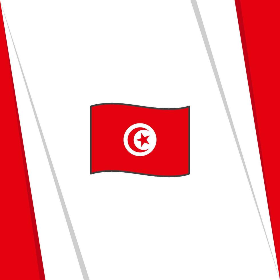 Tunisia Flag Abstract Background Design Template. Tunisia Independence Day Banner Social Media Post. Tunisia Flag vector