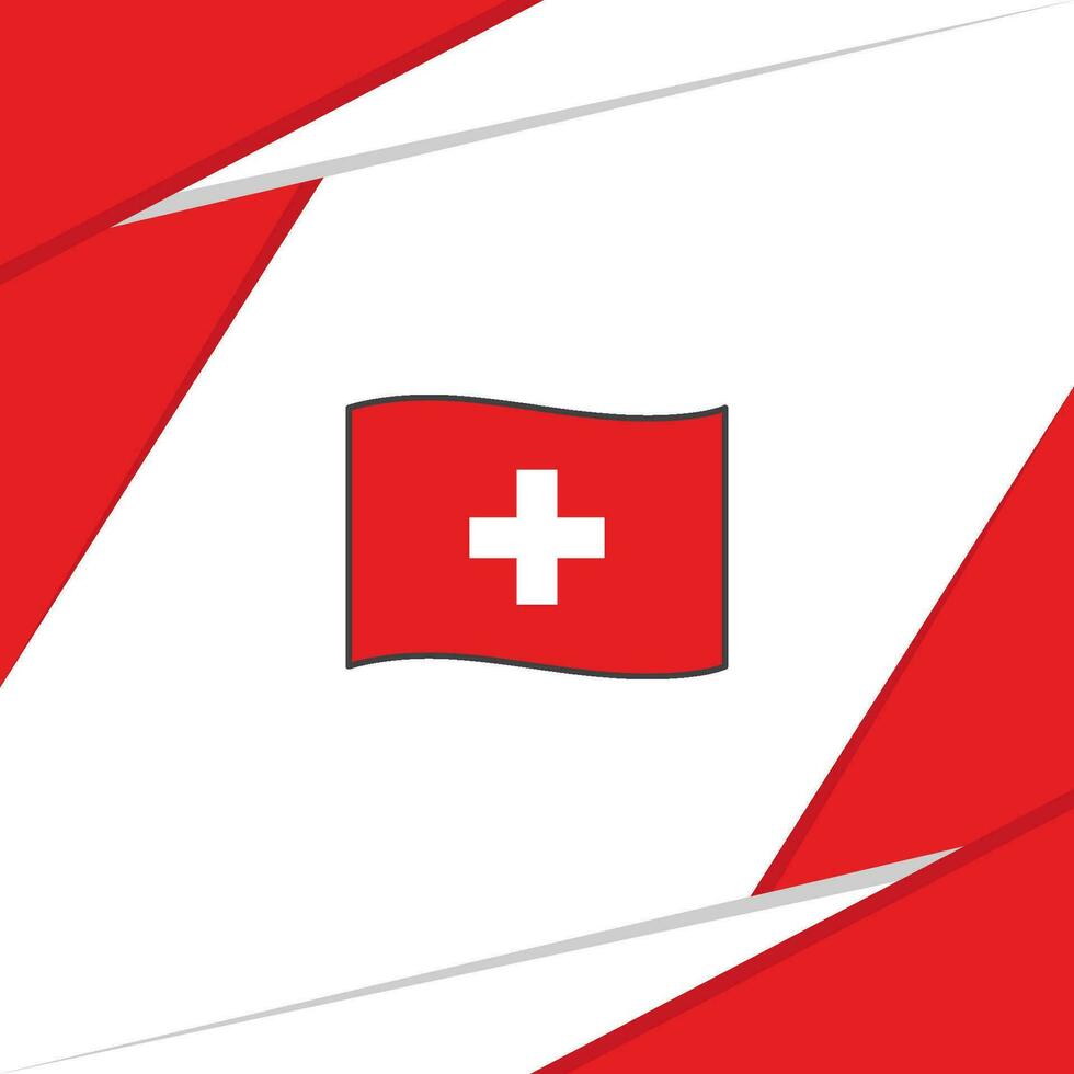 Switzerland Flag Abstract Background Design Template. Switzerland Independence Day Banner Social Media Post. Switzerland vector