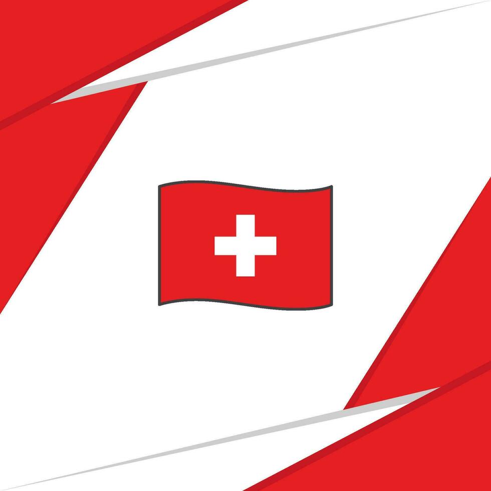 Switzerland Flag Abstract Background Design Template. Switzerland Independence Day Banner Social Media Post. Switzerland vector