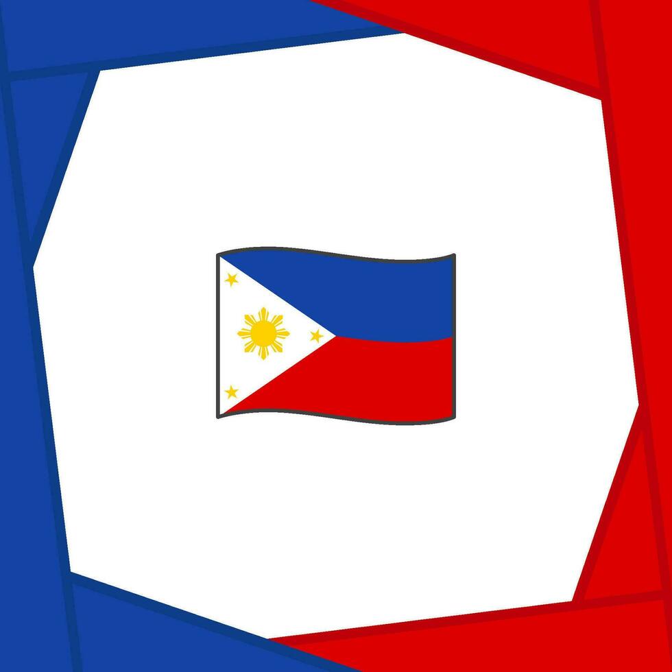 Philippines Flag Abstract Background Design Template. Philippines Independence Day Banner Social Media Post. Philippines Banner vector
