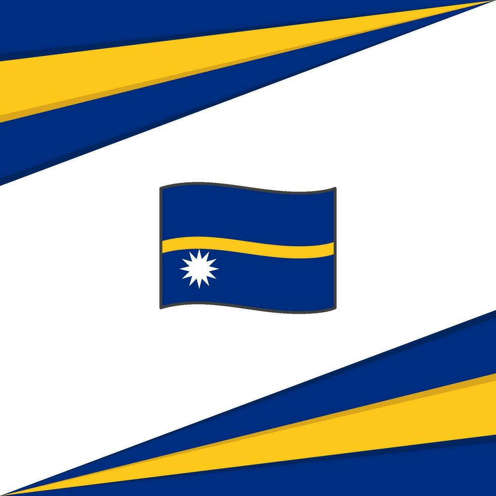 Nauru Flag Abstract Background Design Template. Nauru Independence Day Banner Social Media Post. Nauru Flag vector