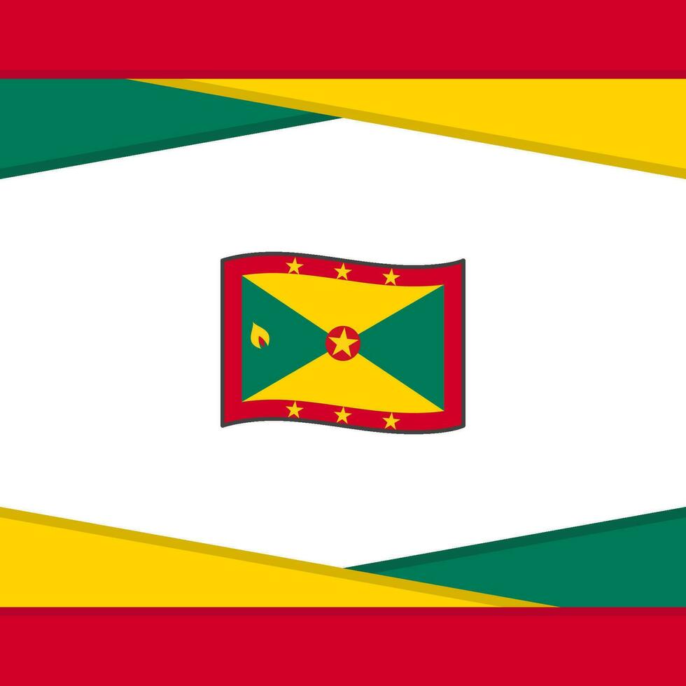Grenada Flag Abstract Background Design Template. Grenada Independence Day Banner Social Media Post. Grenada Vector