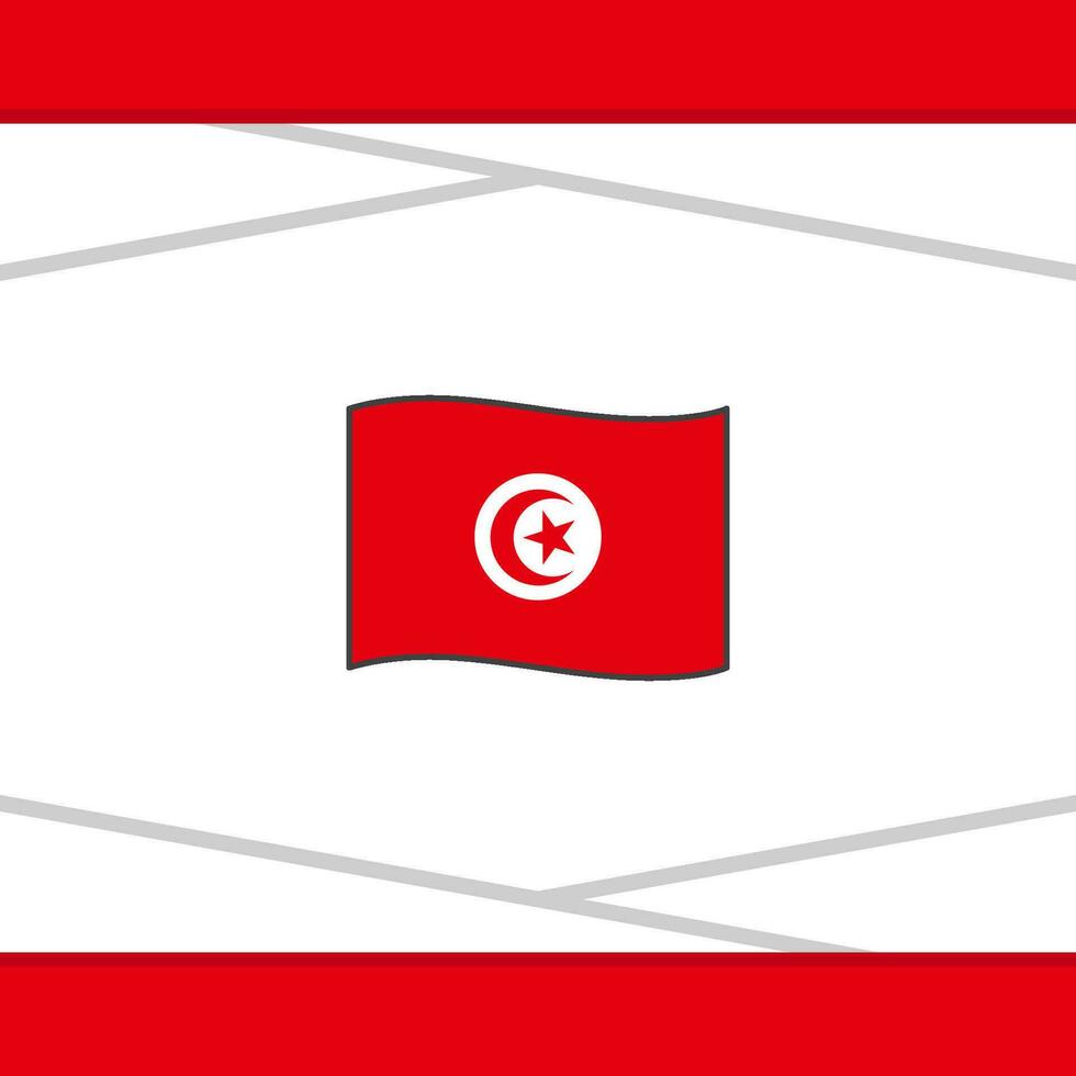 Tunisia Flag Abstract Background Design Template. Tunisia Independence Day Banner Social Media Post. Tunisia Vector