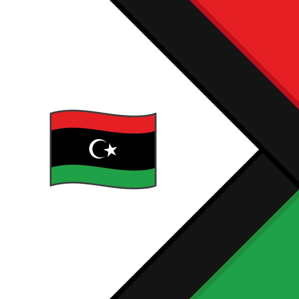 Libya Flag Abstract Background Design Template. Libya Independence Day Banner Social Media Post. Libya Template vector