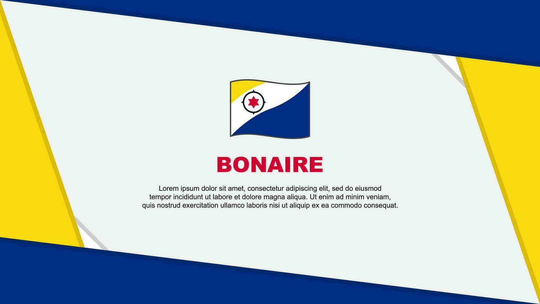 Bonaire Flag Abstract Background Design Template. Bonaire Independence Day Banner Cartoon Vector Illustration. Bonaire Independence Day