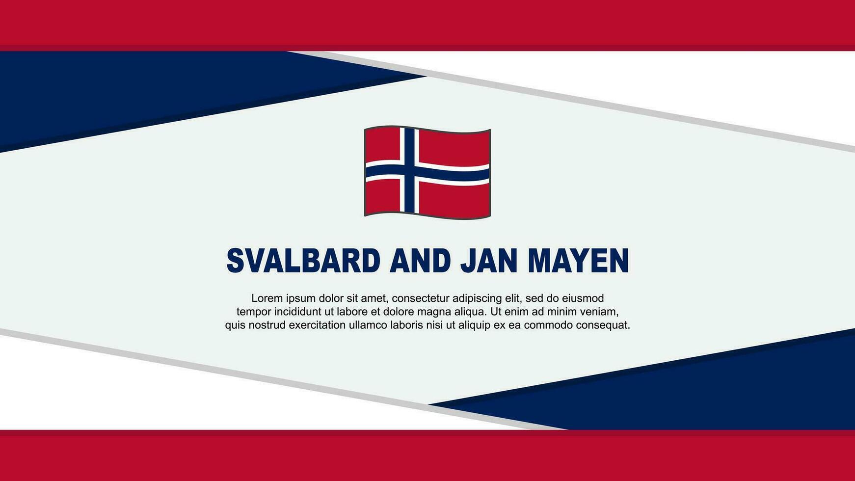 Svalbard y ene Mayen bandera resumen antecedentes diseño modelo. Svalbard y ene Mayen independencia día bandera dibujos animados vector ilustración. Svalbard y ene Mayen vector