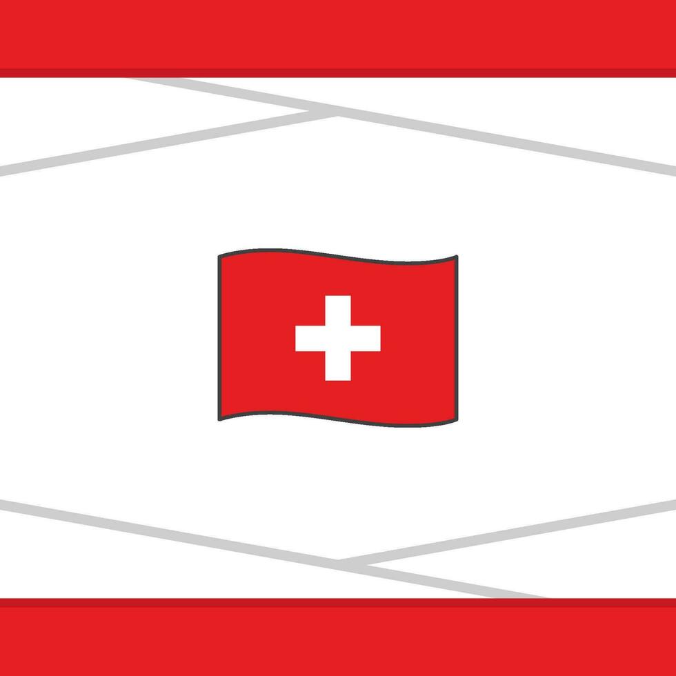 Switzerland Flag Abstract Background Design Template. Switzerland Independence Day Banner Social Media Post. Switzerland Vector