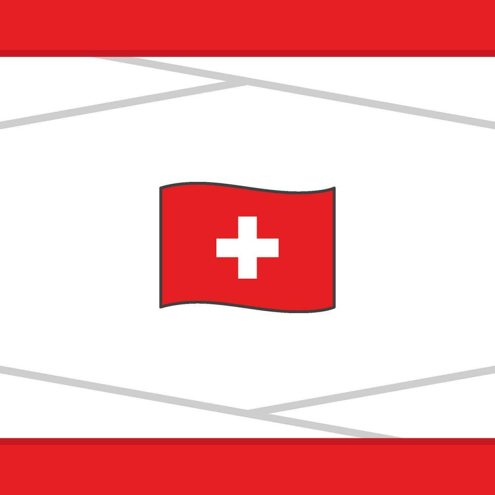 Switzerland Flag Abstract Background Design Template. Switzerland Independence Day Banner Social Media Post. Switzerland Vector