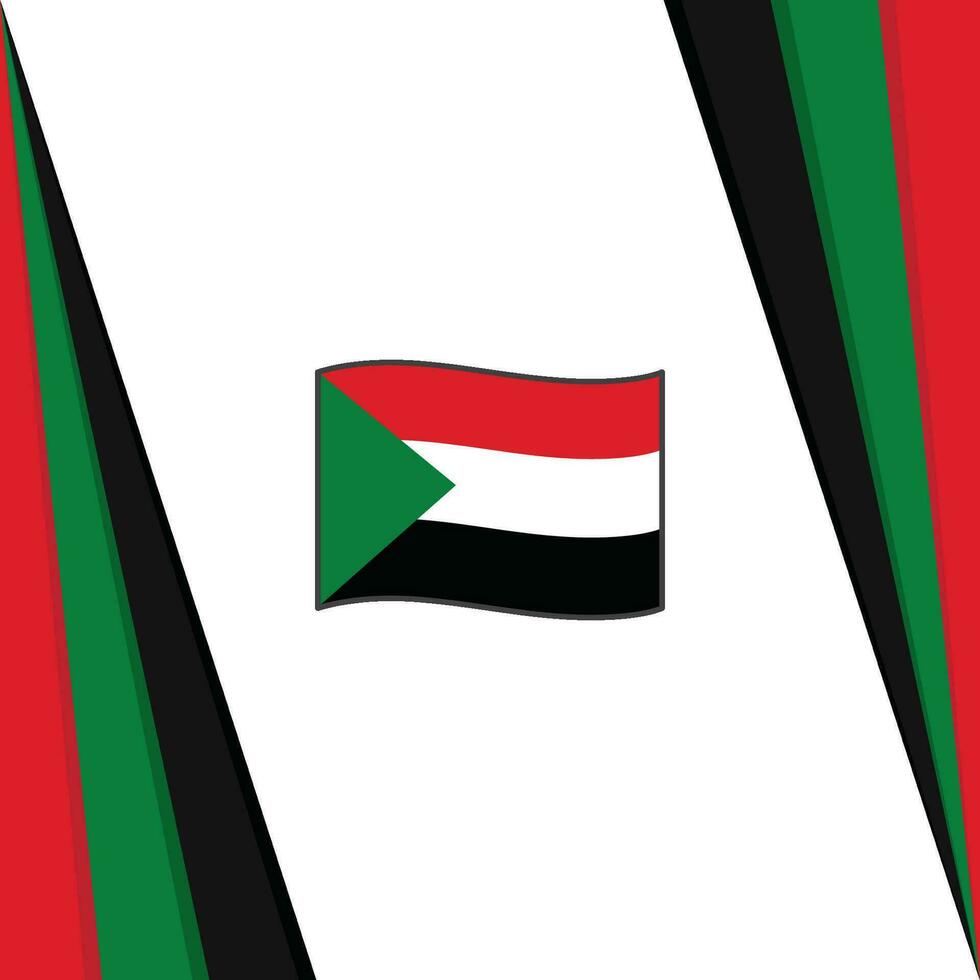 Sudan Flag Abstract Background Design Template. Sudan Independence Day Banner Social Media Post. Sudan Banner vector