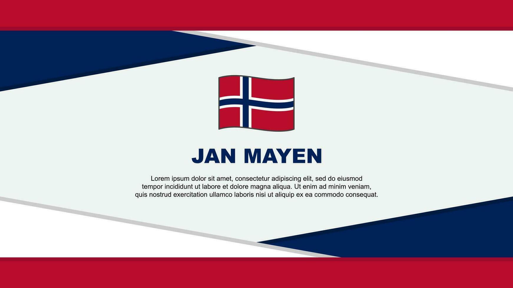 Jan Mayen Flag Abstract Background Design Template. Jan Mayen Independence Day Banner Cartoon Vector Illustration. Jan Mayen Vector