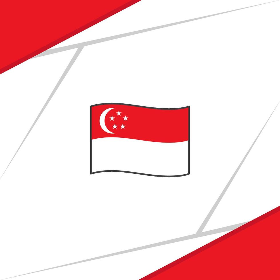 Singapore Flag Abstract Background Design Template. Singapore Independence Day Banner Social Media Post. Singapore vector