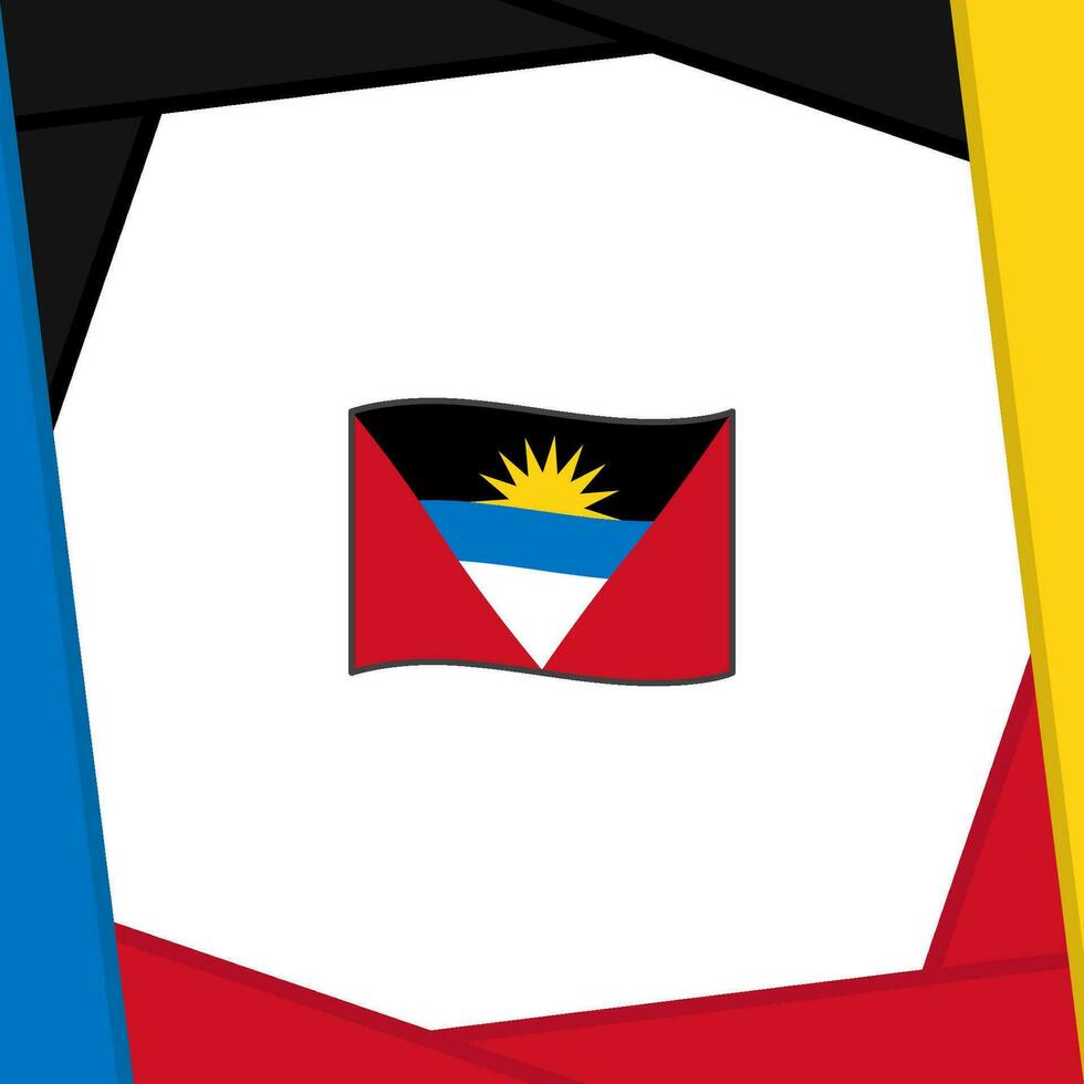 Antigua And Barbuda Flag Abstract Background Design Template. Antigua And Barbuda Independence Day Banner Social Media Post. Antigua And Barbuda Banner vector