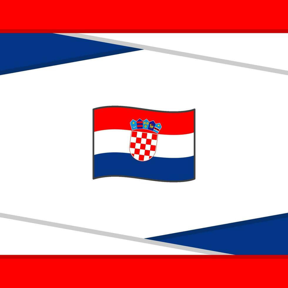 Croatia Flag Abstract Background Design Template. Croatia Independence Day Banner Social Media Post. Croatia Vector