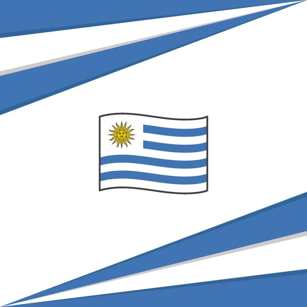Uruguay Flag Abstract Background Design Template. Uruguay Independence Day Banner Social Media Post. Uruguay Design vector