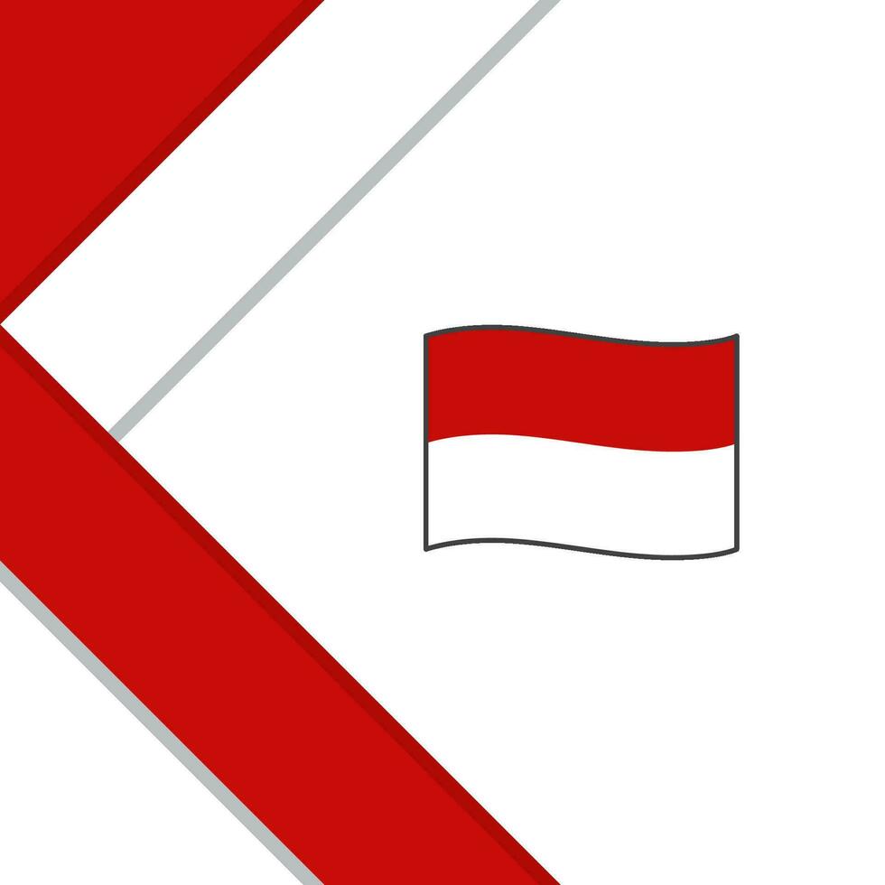 Indonesia Flag Abstract Background Design Template. Indonesia Independence Day Banner Social Media Post. Indonesia Background vector