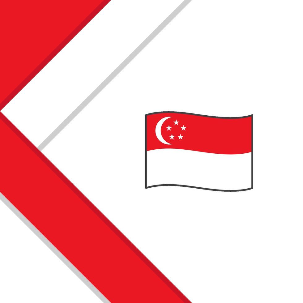 Singapore Flag Abstract Background Design Template. Singapore Independence Day Banner Social Media Post. Singapore Illustration vector