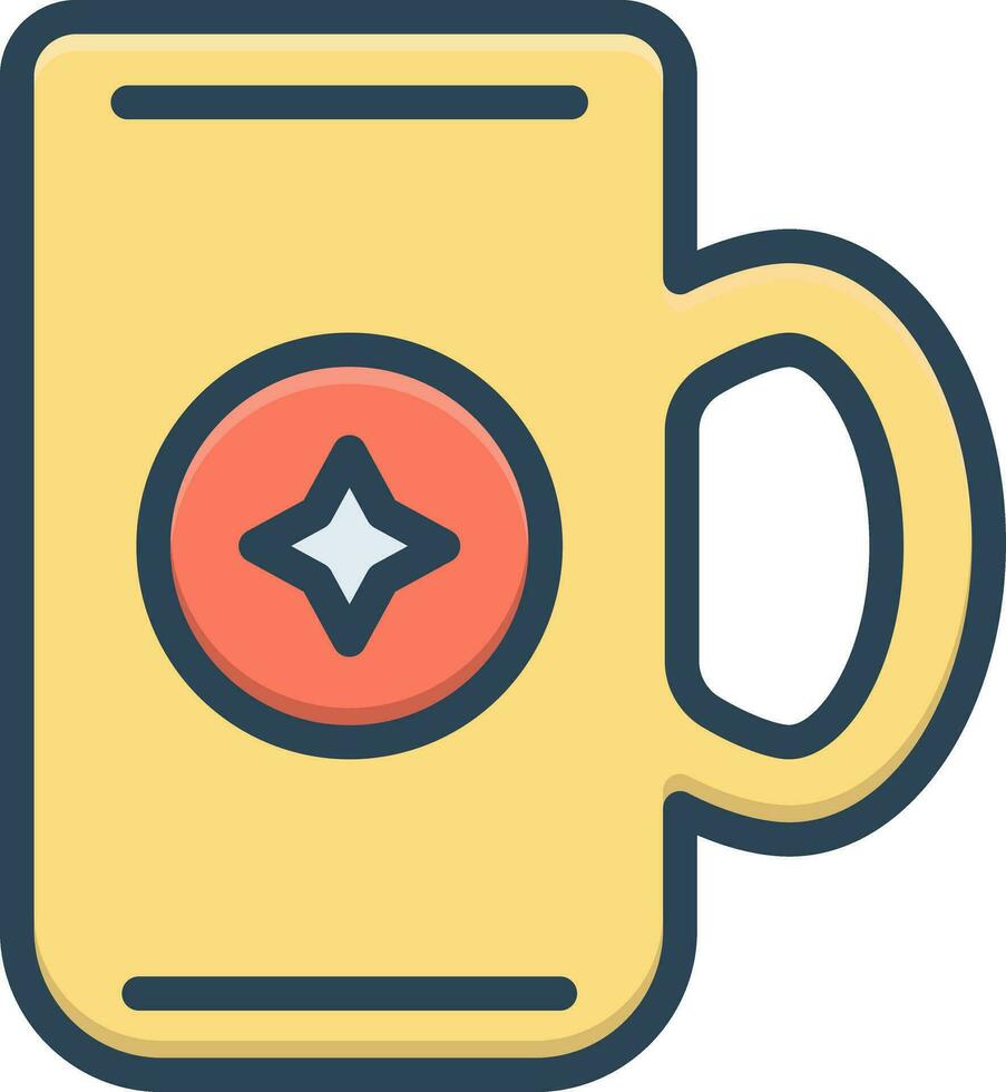 color icon for mug vector