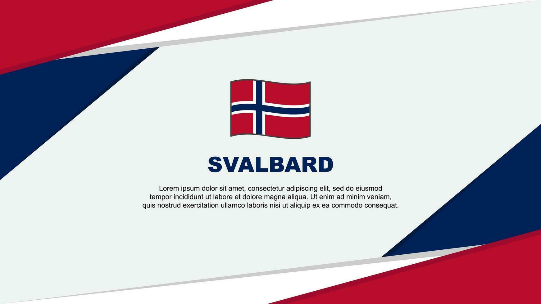 Svalbard Flag Abstract Background Design Template. Svalbard Independence Day Banner Cartoon Vector Illustration. Svalbard