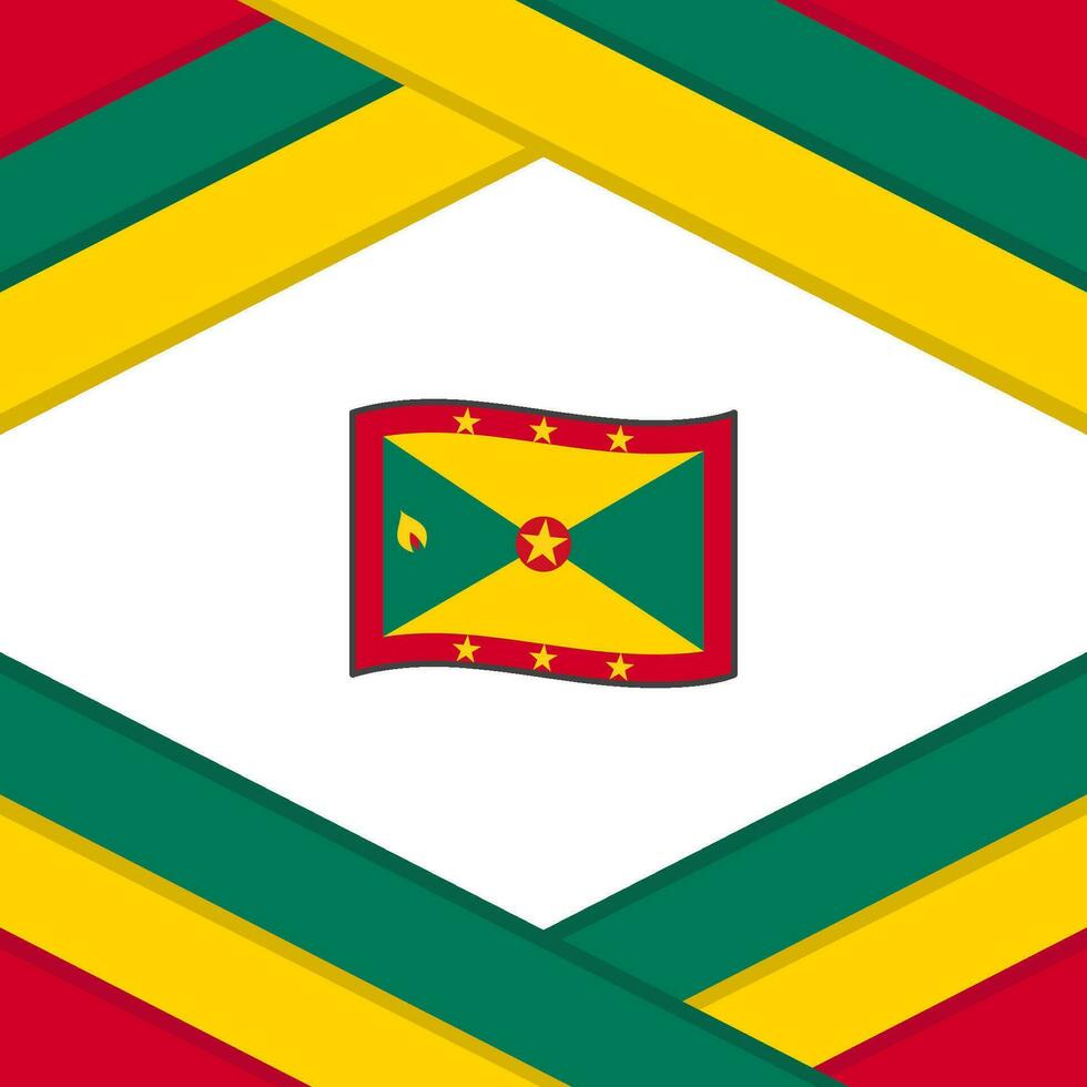 Grenada Flag Abstract Background Design Template. Grenada Independence Day Banner Social Media Post. Grenada Template vector