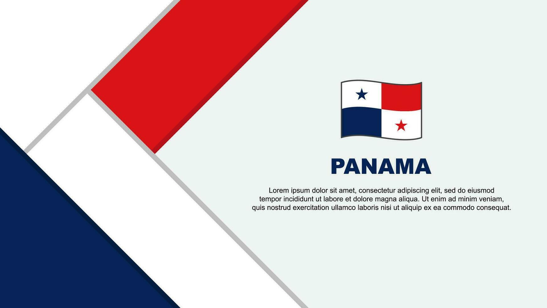 Panama Flag Abstract Background Design Template. Panama Independence Day Banner Cartoon Vector Illustration. Panama Illustration