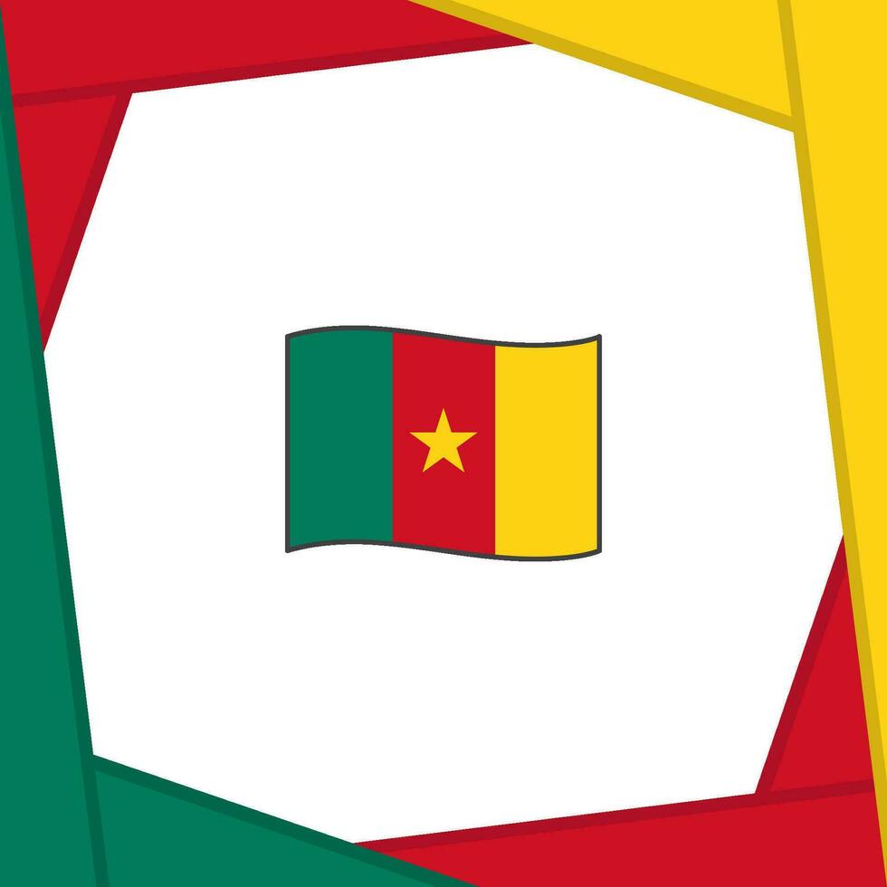 Cameroon Flag Abstract Background Design Template. Cameroon Independence Day Banner Social Media Post. Cameroon Banner vector